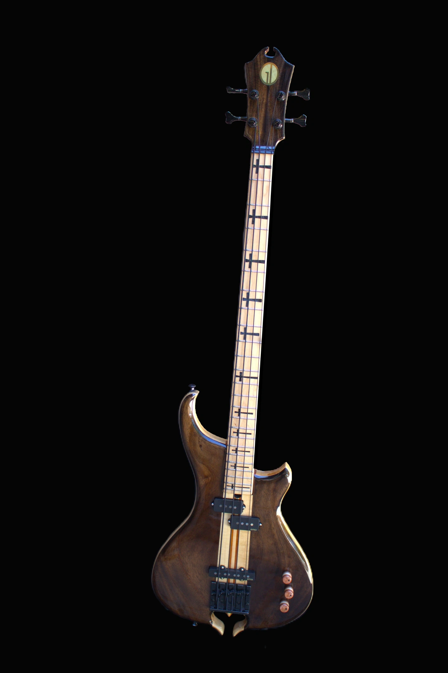 Electric Bass with FiberOptic Side Dots
